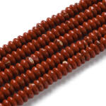  Vörös Jáspis Korong Ásványgyöngy Gyöngyfüzér 6x3mm