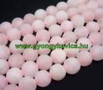  Matt Rózsakvarc Ásványgyöngy 10mm