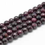  Fazettált Gránát Gránátkő Ásványgyöngy 10mm