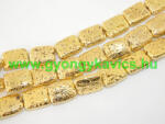  Arany Téglalap Lávakő Ásványgyöngy Gyöngyfüzér 20, 5x15, 5mm