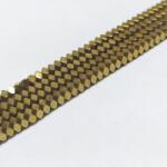  Arany Hematit Kocka Csavaranya Ásványgyöngy 4x2mm