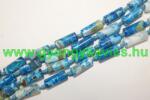  Kék Tűz Achát Oszlop Ásványgyöngy Gyöngyfüzér 20x8mm