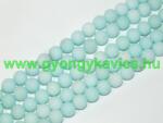  Matt Türkiz Türkizkék Jade Ásványgyöngy Gyöngyfüzér 10mm