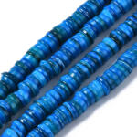  Kék Kagyló Korong Heishi Gyöngy Gyöngyfüzér 5-6x1-2mm