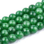  Zöld Jade (nem áttetsző) (4) Ásványgyöngy 8mm