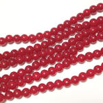  Piros (2) Üveggyöngy Gyöngyfüzér 8mm