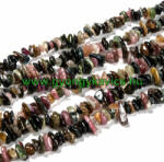  Színes Turmalin Ásványgytörmelék Splitter Gyöngyfüzér 5-8mm (84cm)
