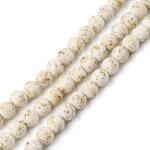 Matt Fehér Bodhi Jáspis Ásványgyöngy 6mm