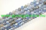  Fazettált Kék Tűz Achát Ásványgyöngy Gyöngyfüzér 8mm