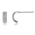  925 Ezüst Cirkón Cirkónia Minőségi Fülbevaló 8x3mm