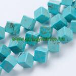  Türkiz Kocka Ásványgyöngy Gyöngyfüzér 10x10mm