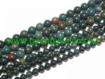  Indián / Indiai Vérkő Heliotróp Ásványgyöngy Gyöngyfüzér 6mm