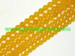  Világos Narancssárga Jade Ásványgyöngy 6mm