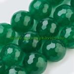  Fazettált Zöld Jade Ásványgyöngy Gyöngyfüzér 8mm