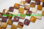  Mookait Jáspis Rombusz Kocka Ásványgyöngy 15x15mm