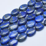  Ovális Lapos Lazurit Lápisz Lazuli Ásványgyöngy Gyöngyfüzér 13-14x10-11x5-6mm