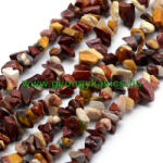  Mookait Jáspis Ásványtörmelék Splitter Gyöngyfüzér 5-8mm 84cm