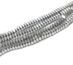  Ezüst Hematit Kocka Csavaranya Ásványgyöngy 4x2mm