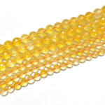 Fazettált Citrin Ásványgyöngy Gyöngyfüzér 6mm