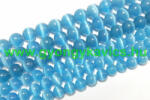 Akvamarin Kék Macskaszem (Üveg) Ásványgyöngy Gyöngyfüzér 10mm