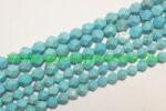  Fazettált Polygon Türkiz Howlit Ásványgyöngy Gyöngyfüzér 10mm