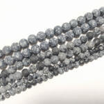  Matt Hópehely Obszidián Ásványgyöngy Gyöngyfüzér 8mm