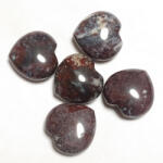  Vörös Breccsa (2) Jáspis Szív Ásvány Marokkő 25x25x11, 5mm