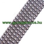  Ezüst (Nikkel) Színű Hematit Ásványgyöngy Gyöngyfüzér 4mm