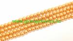  Narancssárga Színű Szintetikus Kagyló Gyöngy 6mm
