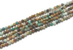  Fazettált Zöld Türkiz Ásványgyöngy Gyöngyfüzér 2mm