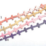  Howlit Kereszt Sárga (2) Ásványgyöngy 17x12x4mm