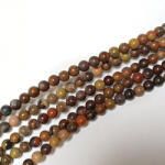  Megkövesedett Fa (2) Ásványgyöngy Gyöngyfüzér 4mm