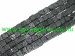  Kocka Lávakő Ásványgyöngy Gyöngyfüzér 6x6mm