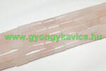  Rózsakvarc Oszlop Henger (2) Ásványgyöngy Gyöngyfüzér 16-18x8mm