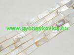  Téglalap Fehér Kagyló Gyöngy Gyöngyfüzér 27, 5x11mm