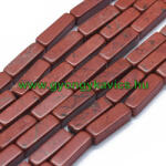  Vörös Jáspis Oszlop Ásványgyöngy 12, 5-13, 5x3-5mm