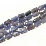  Fazettált Rusztikus Tanzanit Téglalap Oszlop Ásványgyöngy Gyöngyfüzér 6-12x6-7mm