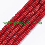 Korall Korong Ásványgyöngy 7x3mm
