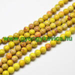  Sárga Tengeri Jáspis Regalit Ásványgyöngy Gyöngyfüzér 6mm