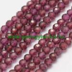  Fazettált Gránát Ásványgyöngy Gyöngyfüzér 3mm