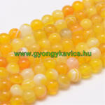  Sárga Achát Ásványgyöngy 6mm