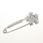  Ezüst (4) Cirkón Cirkónia Virág Hópehely Bross Brosstű Bross Kitűző 58x20mm