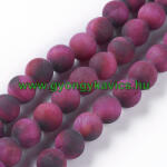  Matt Rózsaszín Tigrisszem Ásványgyöngy 12mm