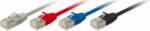 Equip S/FTP Cat6A Slim patch kábel 7.5m Piros (606148)