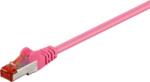 Goobay S/FTP CAT6 Patch kábel 5m - Magenta (93441)