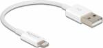 Delock USB 2.0 - Apple Lightning iPhone töltőkábel 0.15m - Fehér (83001)