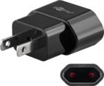 Goobay 45344 EU -> US/JP 250V Power Plug Utazó adapter - Fekete (45344)