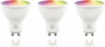 DELTACO Smart LED Spot izzó 5W 470lm 2700-6500K GU10 - RGB (3db / csomag) (SH-LGU10RGB-3P)