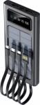 2GO Solar Napelemes Powerbank 10000mAh (3A / 5V) + LED-es zseblámpával - Fekete (797371)