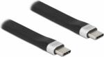 Delock USB 3.2 Gen2 Type-C összekötő kábel 13.5cm - Fekete (85770)